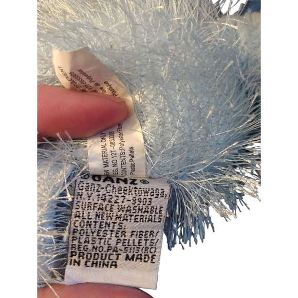 Ganz Webkinz Light Blue Hippo  Collectible Unique Texture Soft & Whimsical NWT - Picture 10 of 11